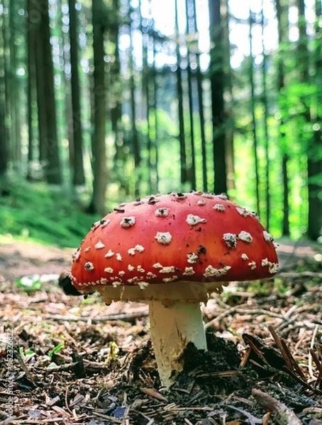 Fototapeta toadstool in forest (closeup)