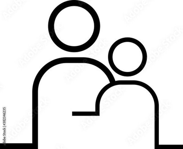 Obraz parent and kid icon logo