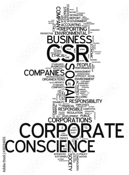 Fototapeta Word Cloud "Corporate Conscience"