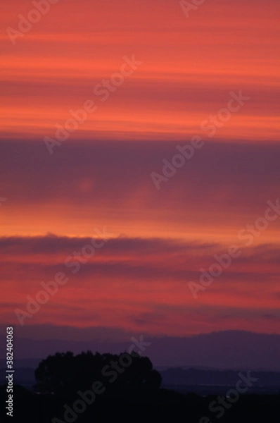 Fototapeta Nubes rojas