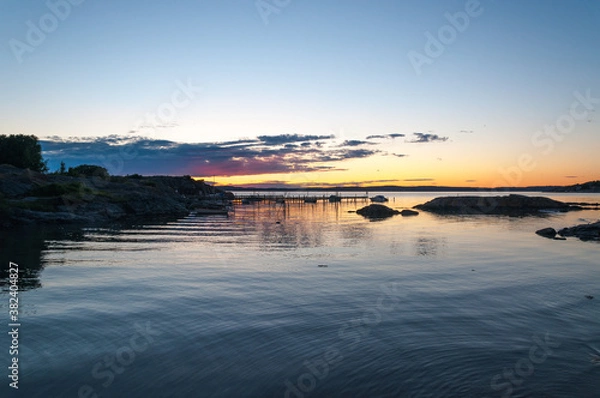 Obraz sunset over the lake