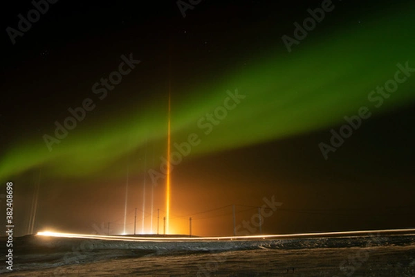 Fototapeta abstract background of the Aurora Borealis