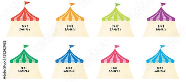 Fototapeta 手描きのテントイラスト