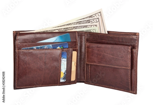 Fototapeta Dollars in Wallet