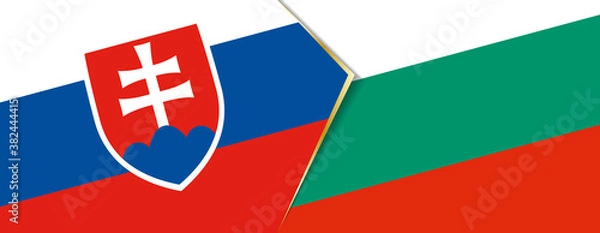 Fototapeta Slovakia and Bulgaria flags, two vector flags.