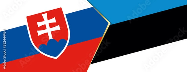 Fototapeta Slovakia and Estonia flags, two vector flags.