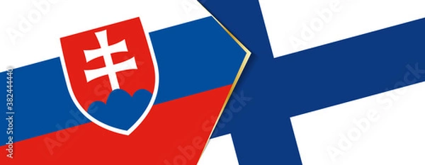 Fototapeta Slovakia and Finland flags, two vector flags.