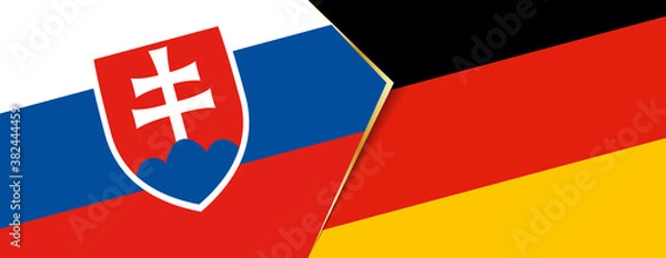 Fototapeta Slovakia and Germany flags, two vector flags.