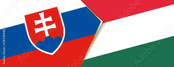 Fototapeta Slovakia and Hungary flags, two vector flags.