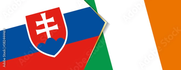Fototapeta Slovakia and Ireland flags, two vector flags.