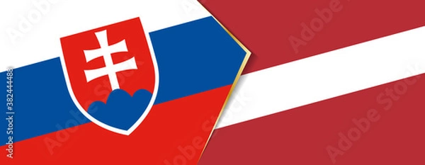 Fototapeta Slovakia and Latvia flags, two vector flags.