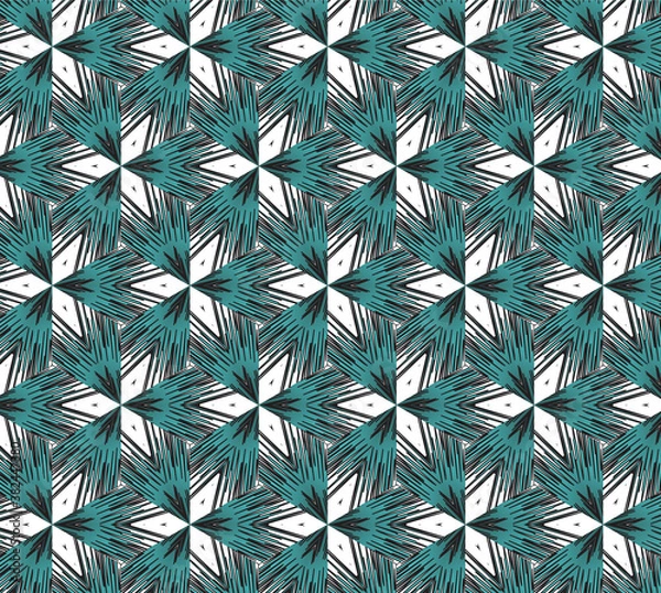 Fototapeta abstract on a green background gray triangles