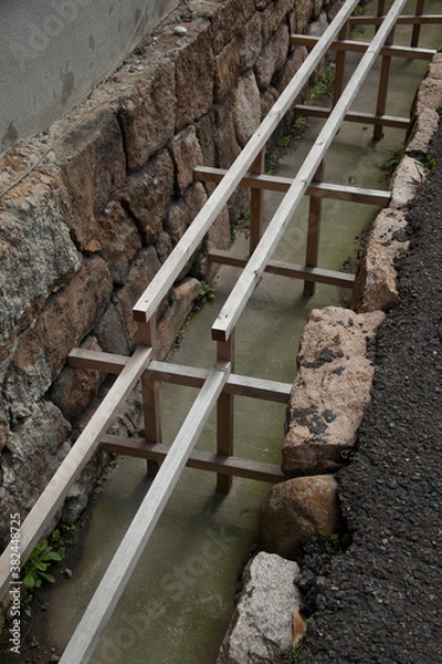 Fototapeta 溝の補修工事