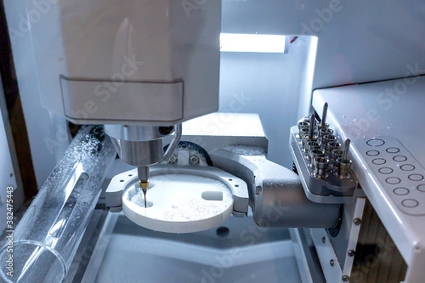 Fototapeta Open dental cad cam system. Device for making ceramic dentures in dentistry.