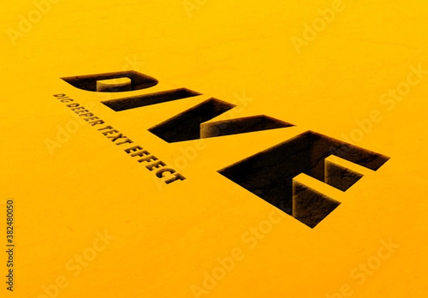 Obraz Efekt tekstu otworu