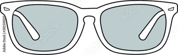 Fototapeta Professional sunglasses Vector / Line Drawing. Icon, Logo, Design, Element