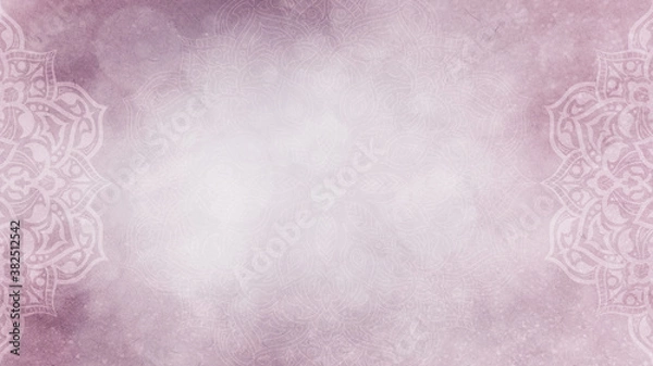 Obraz Soft icy mauve pink organic textured background with mandalas