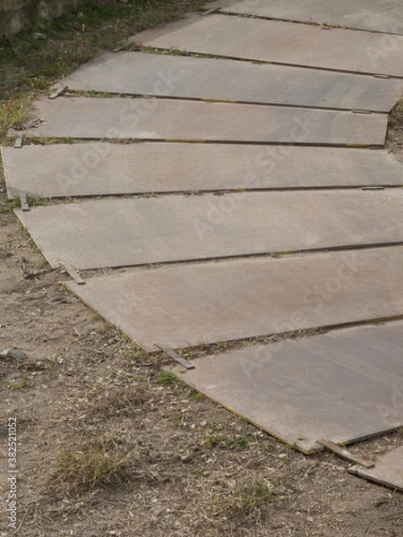 Fototapeta 工事現場の鉄板