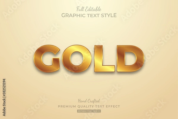 Fototapeta Gold Editable Text Style Effect Premium