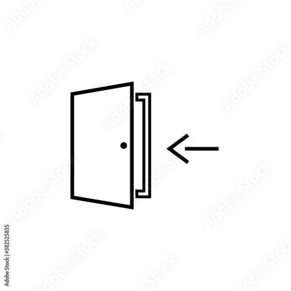 Fototapeta door flat icon vector illustration