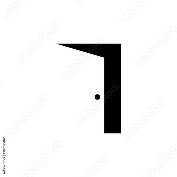 Fototapeta door flat icon vector illustration