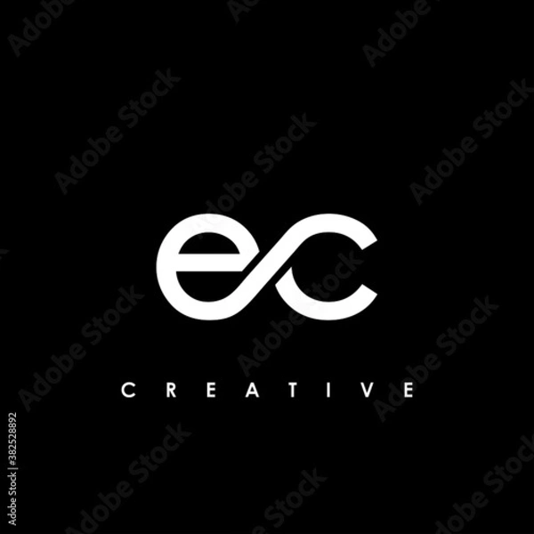 Fototapeta EC Letter Initial Logo Design Template Vector Illustration
