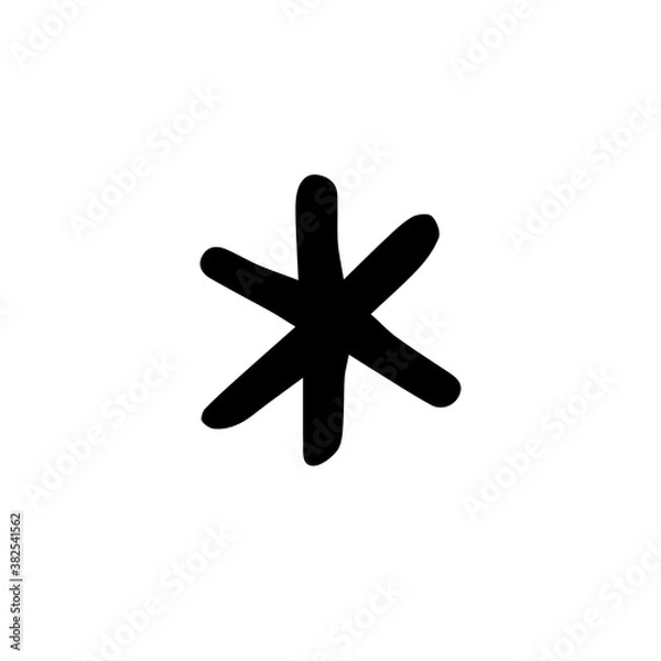 Fototapeta Hand drawn doodle snow flakes.