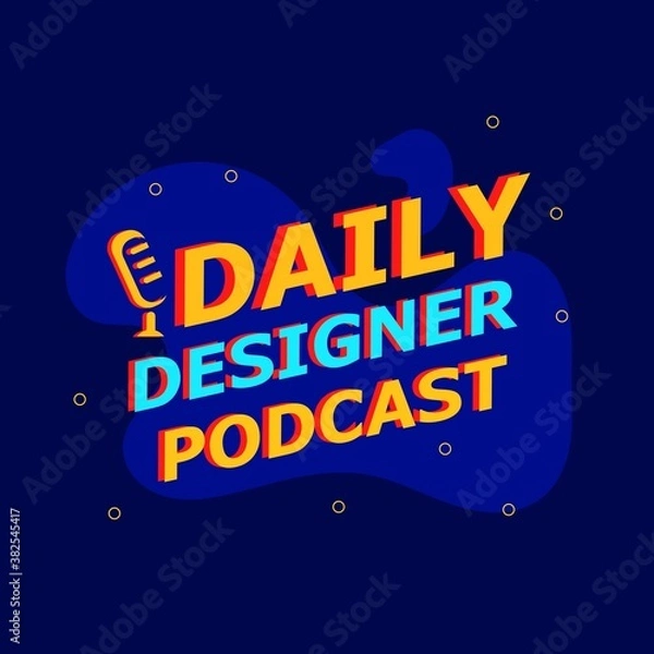 Fototapeta Template banner podcast daily designer