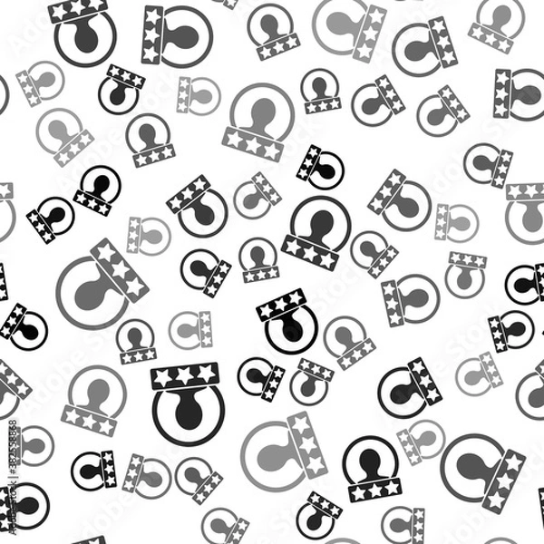 Fototapeta Black Create account screen icon isolated seamless pattern on white background. Vector.