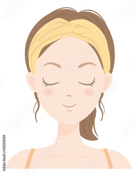 Fototapeta スキンケアをしている女性