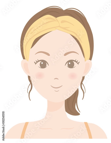 Fototapeta スキンケアをしている女性