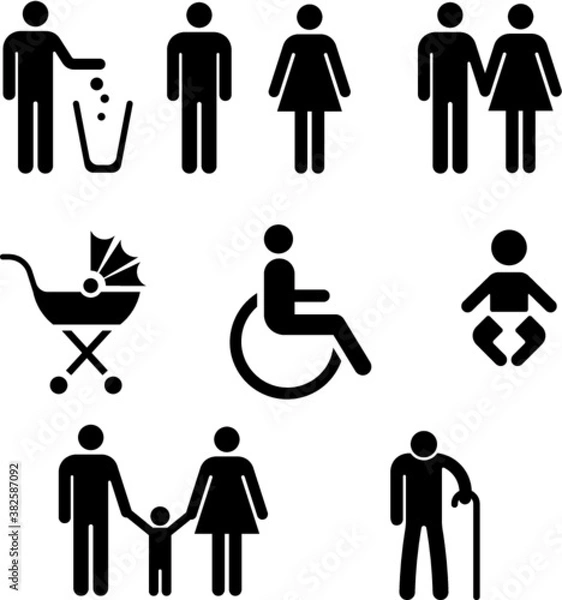 Obraz human icon set