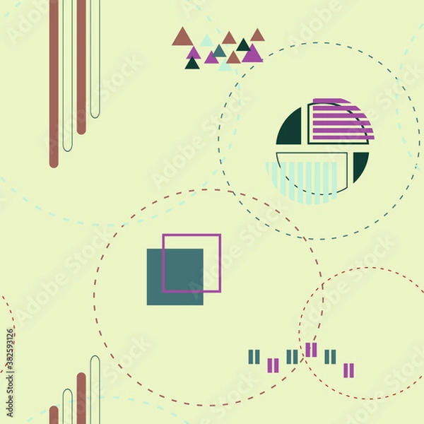 Obraz Geometric seamless pattern. Creative abstract vector background. Design for background, decorate, greeting card, poster and web banner