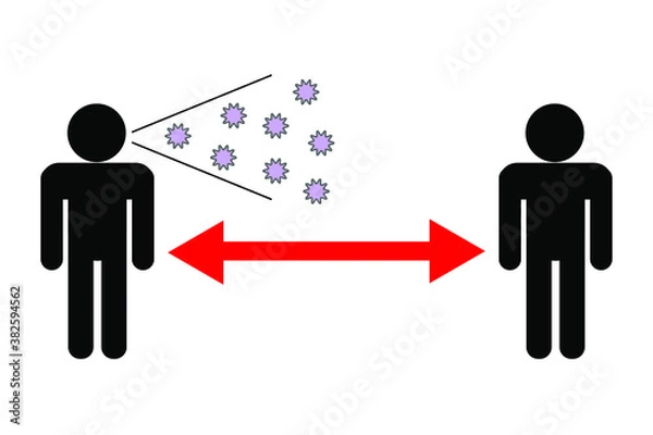 Fototapeta ソーシャルディスタンス