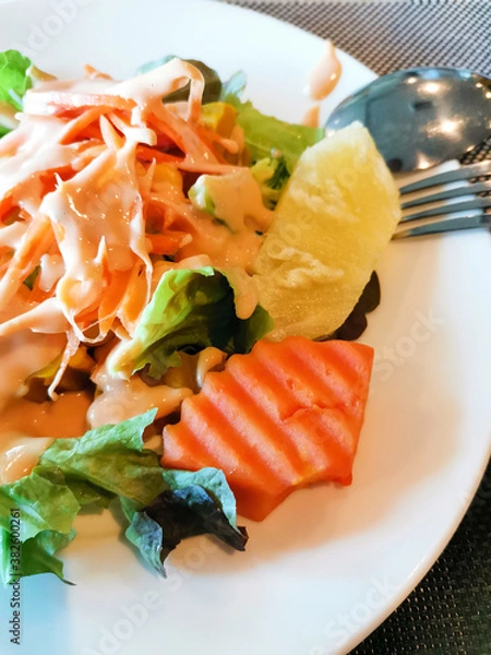 Obraz Vegetable salad with fruits