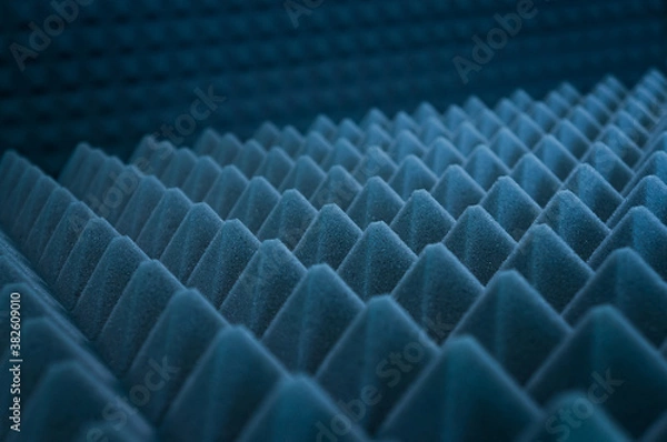 Fototapeta acoustic foam covered music studio wall background pattern