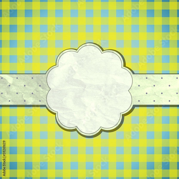 Obraz Scrapbook-style retro rectangular card