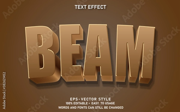 Obraz Editable Text Effect Beam Premium Vector