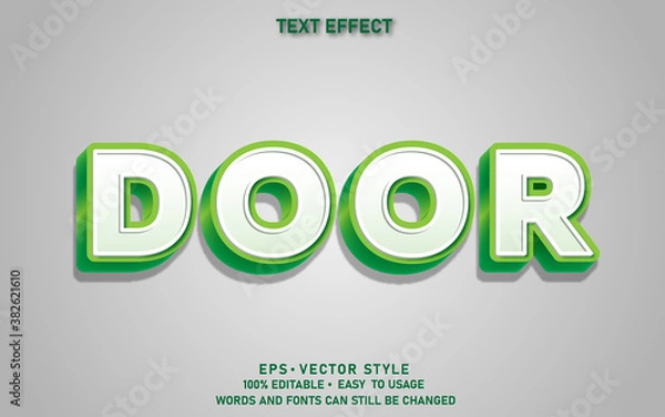 Obraz Editable Text Effect Door Premium Vector