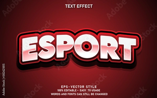Obraz Editable Text Effect E-sport Premium Vector