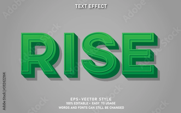 Obraz Modern Editable Text Effect Rise Premium Vector