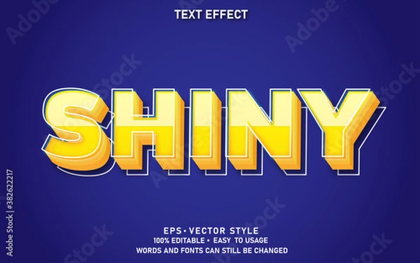 Obraz Modern Editable Text Effect Shiny Premium Vector