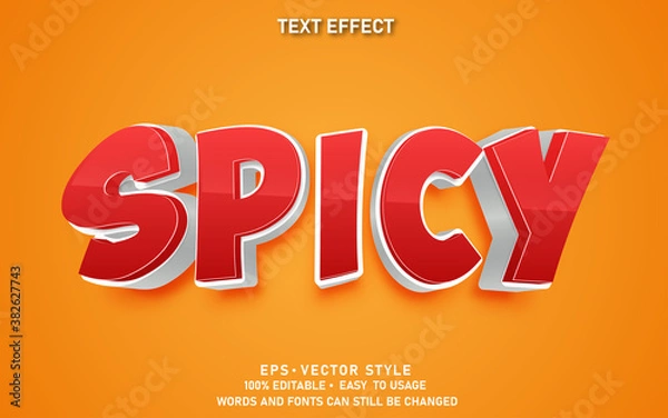 Obraz Editable Text Effect Spicy Premium Vector