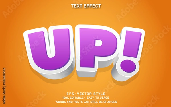 Obraz Modern Editable Text Style Effect Up Premium Vector