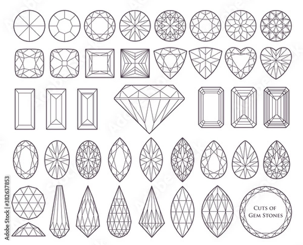 Obraz cuts of gem stones