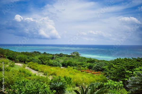 Obraz 沖縄県八重山諸島 石垣島 玉取崎展望台の景色