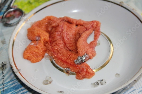 Obraz meat with vegetables on a plate