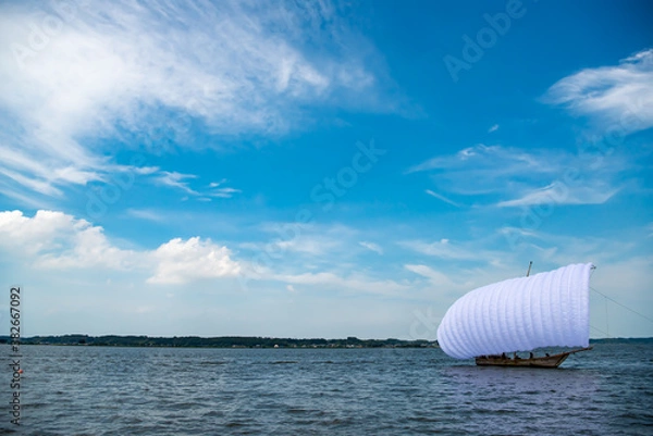 Obraz 茨城の帆引き船