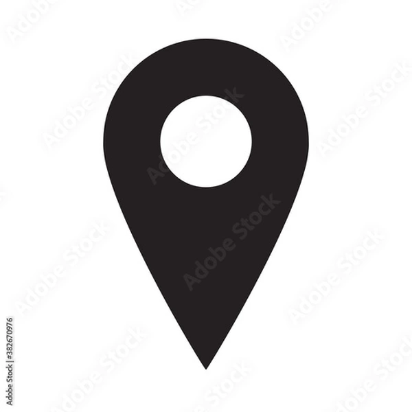 Fototapeta You are here gps navigation map pointer. Vector map marker icon that points location. Web element design. Place navigation sign.