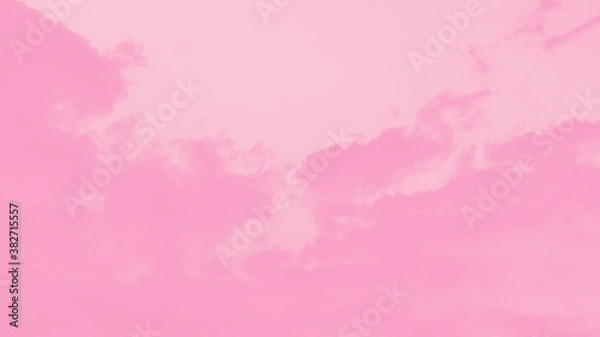 Fototapeta Abstract pastel pink soft color sky background with clouds, panorama